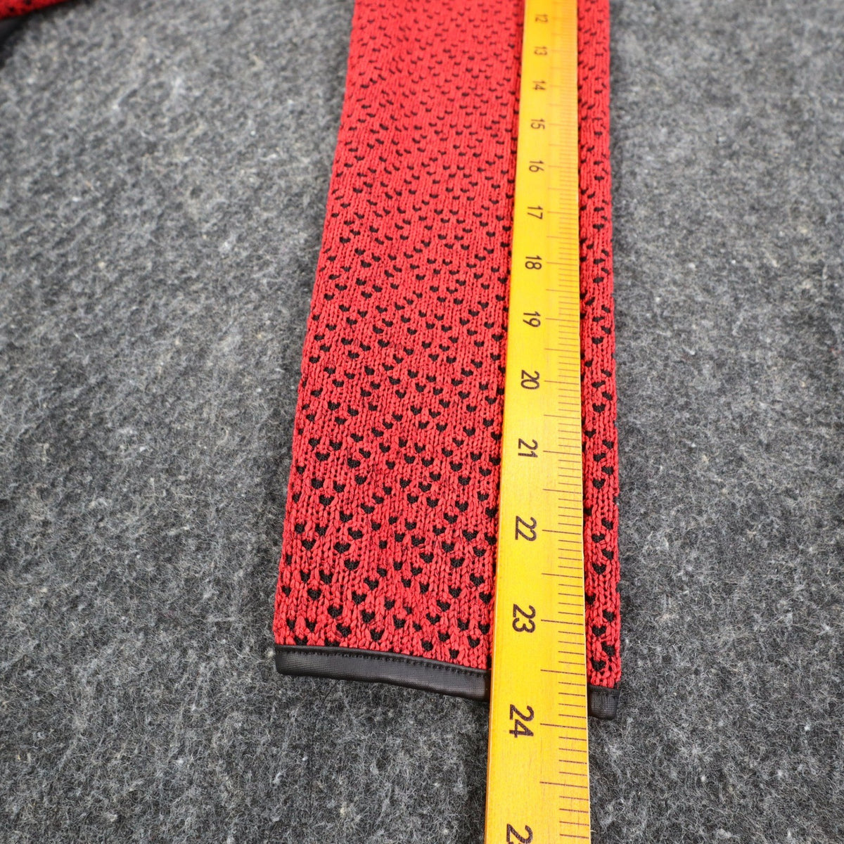Dusak Designs Tunic Sweater Womens S Red Black Textured Knit Layered Hem Canada - take2supply