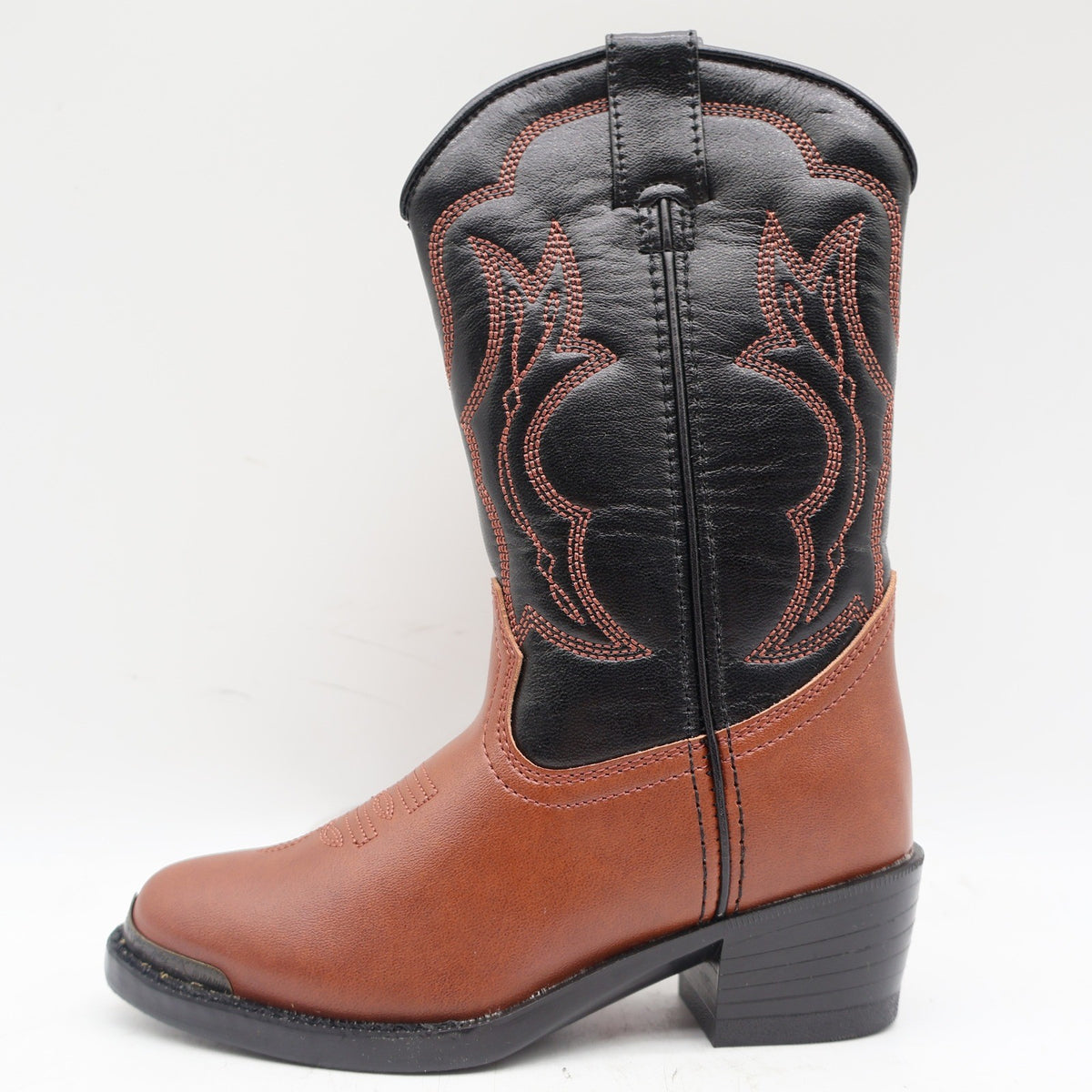 Durango Western Cowboy Boots Kids 10 D Rust Brown Black PBR BT464 New - take2supply