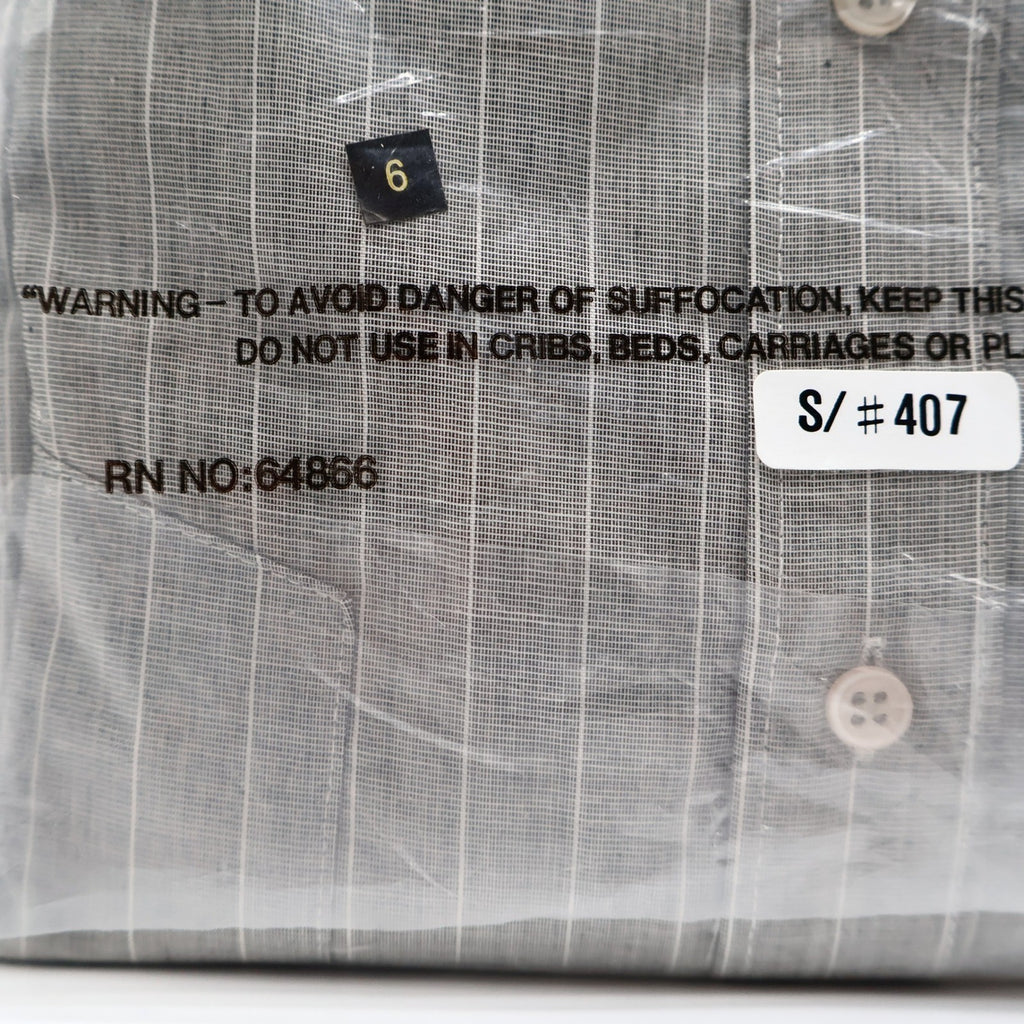 Domani Collection Dress Shirt 17.5 34/35 Gray White Collar French Cuffs New - take2supply