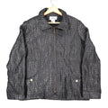 N Touch Jacket Womens 10 Black Textured Puckered Zip Front Mock Neck NWT - take2supply