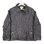 N Touch Jacket Womens 10 Black Textured Puckered Zip Front Mock Neck NWT - take2supply