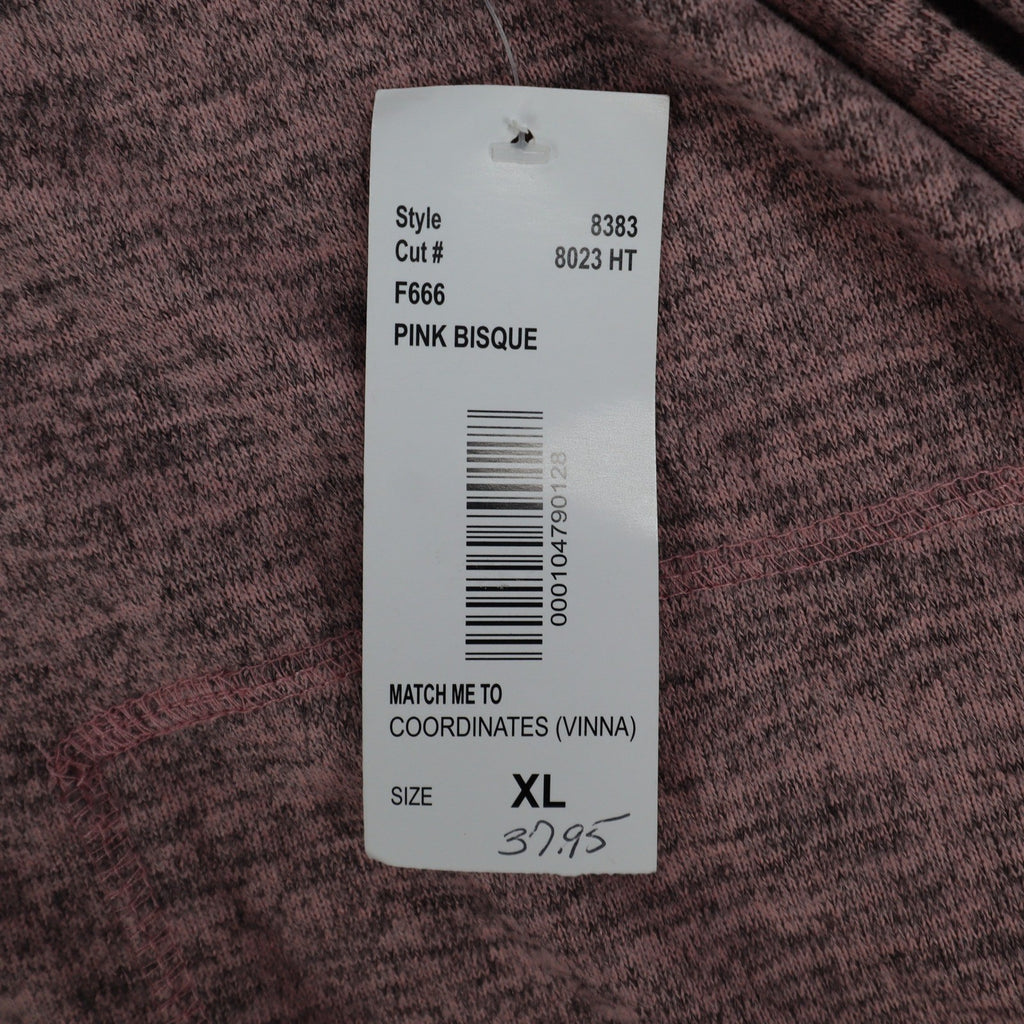 Southern Lady Womens XL Pink Marled Full Zip Hoodie Long Sleeve NWT - take2supply