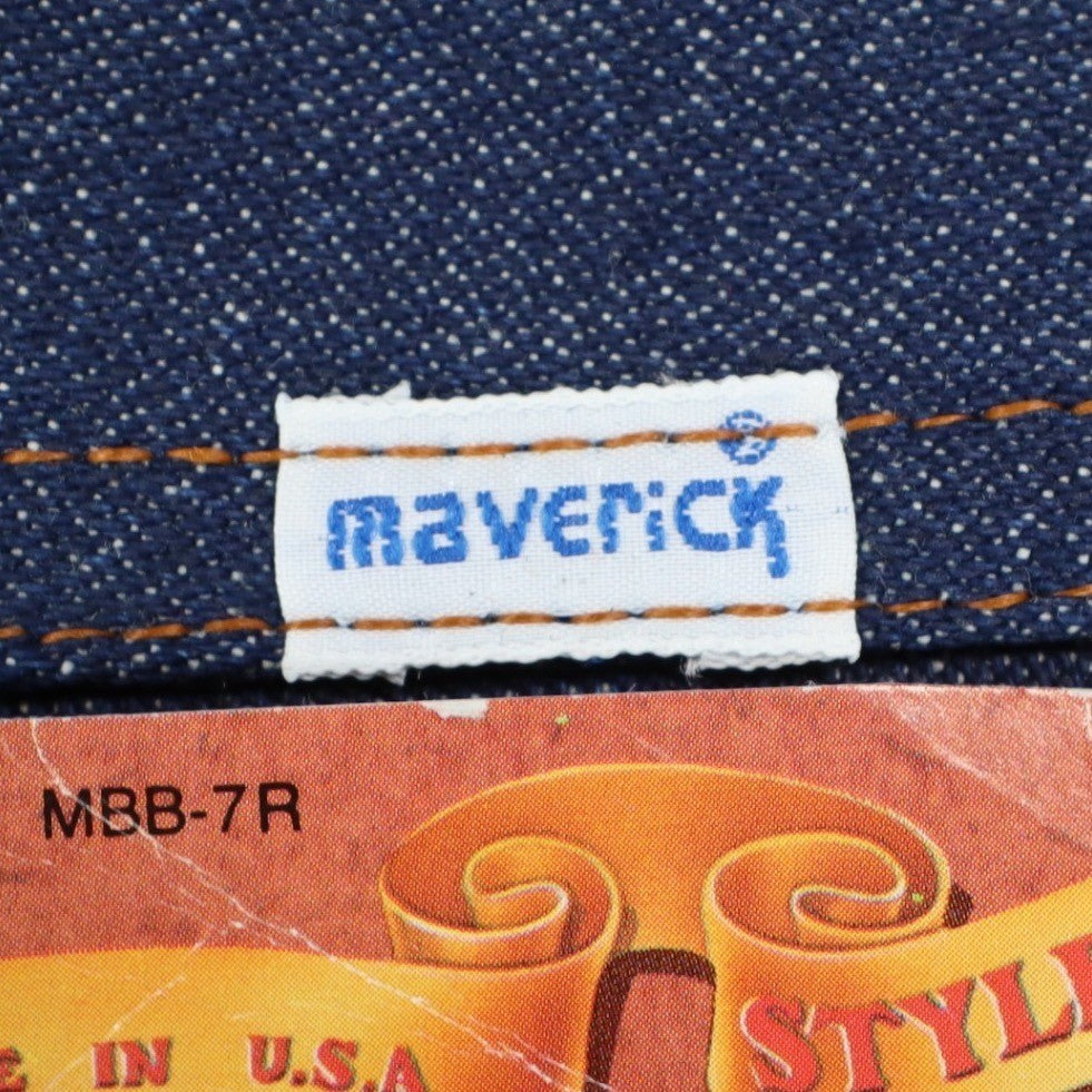 Maverick Western Boot Jean Boys 9 Reg Vintage Indigo Blue Denim Made in USA NEW - take2supply