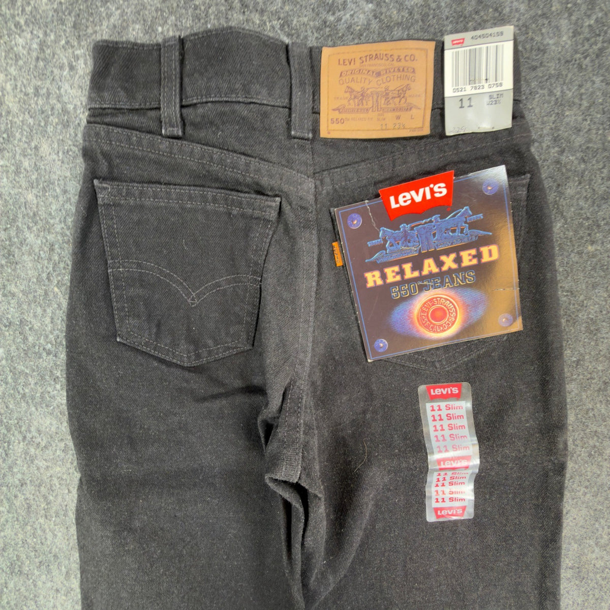 Levi's 550 Girls 11 Slim Black Vintage Jeans USA Made NWT - take2supply
