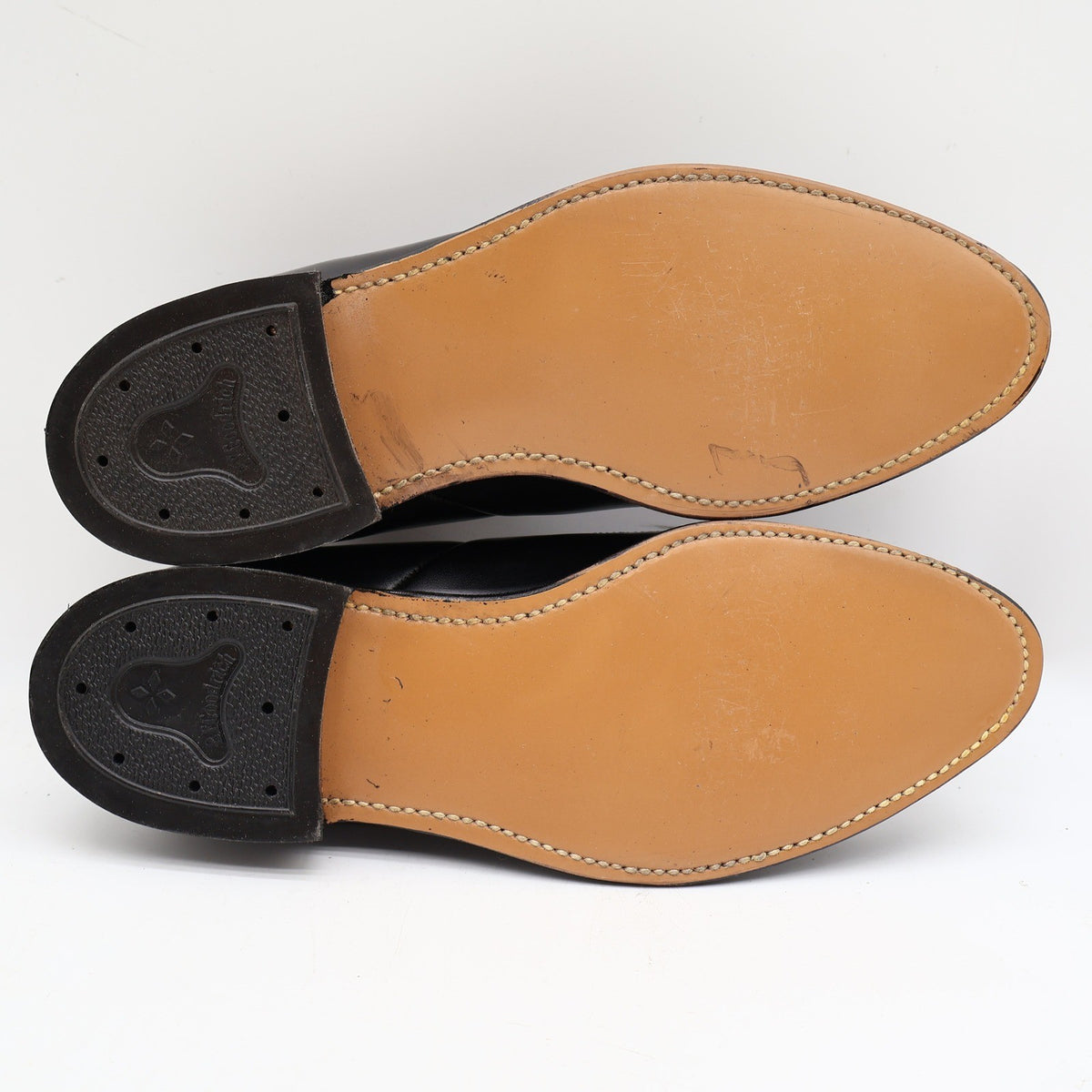 Cedar Crest Loafers Mens 7D Vintage Black Leather Moc Toe Deadstock 14 3270 - take2supply