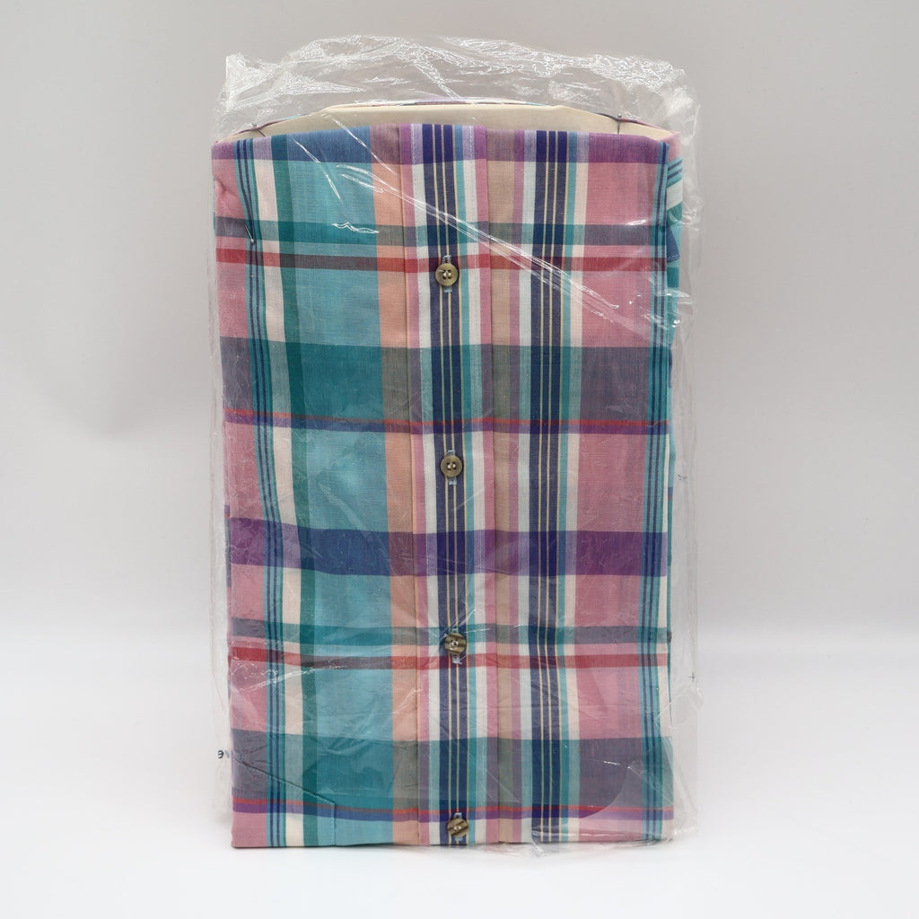 Chapel Hill by Block Shirt Mens XL Vintage Plaid Short Sleeve Button Down New - take2supply