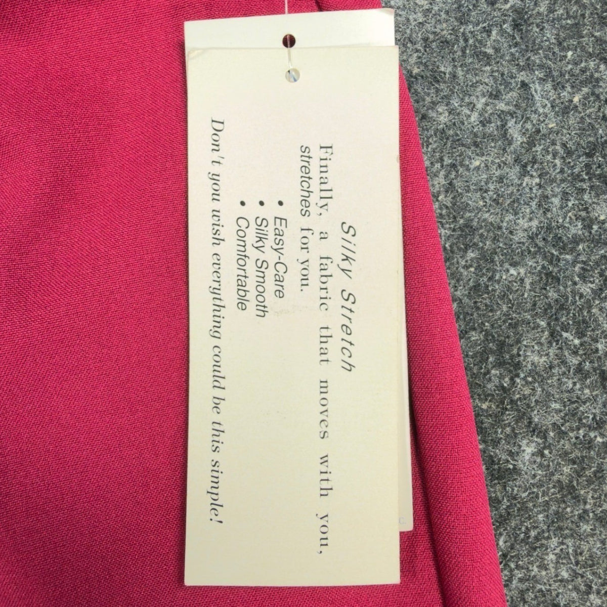 Donnkenny Classics Stirrup Pants Womens 8 Vintage 90s Garnet Pink Silky Stretch - take2supply