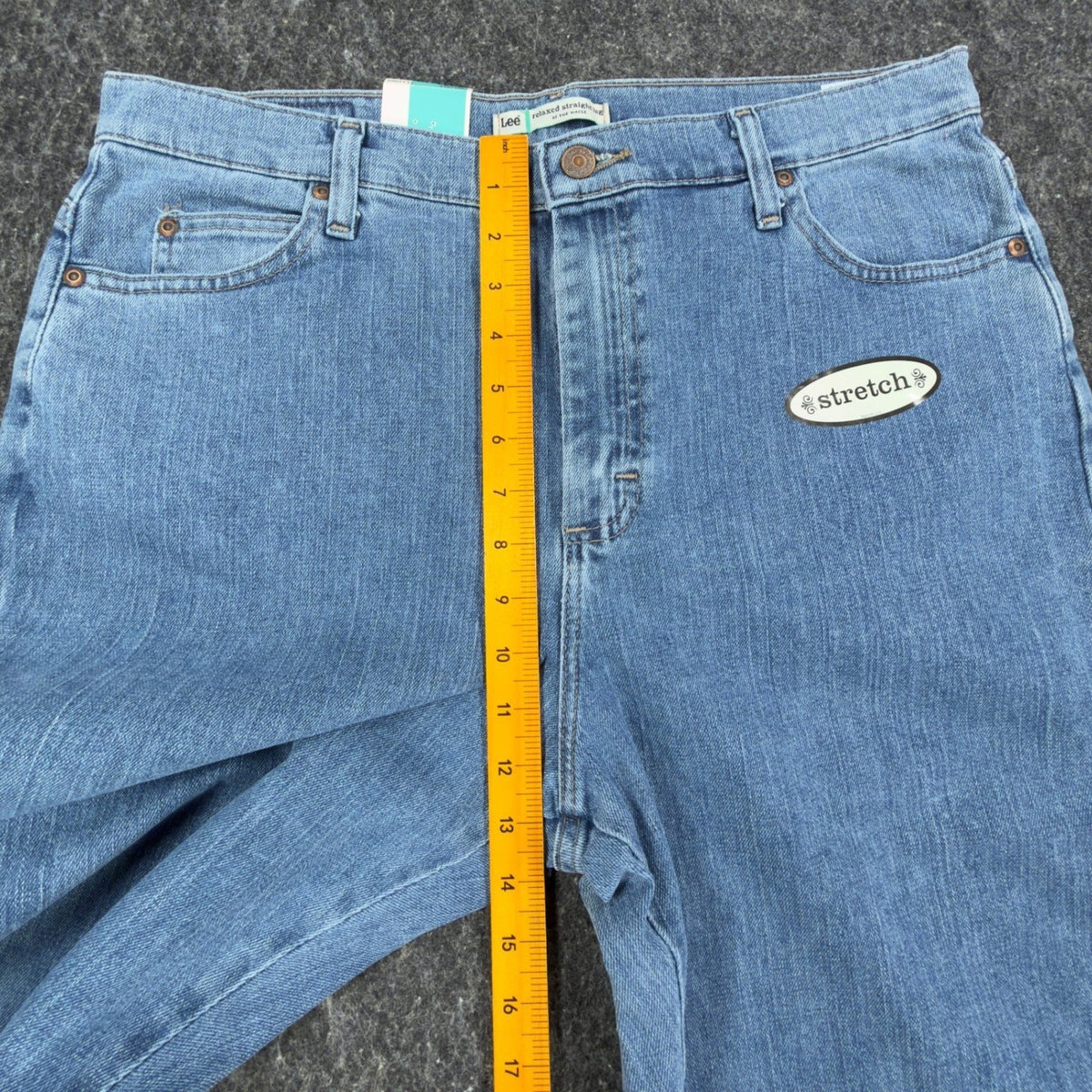 Lee Relaxed Fit Straight Leg Jeans Womens 14 Long Light Stone Denim NWT - take2supply