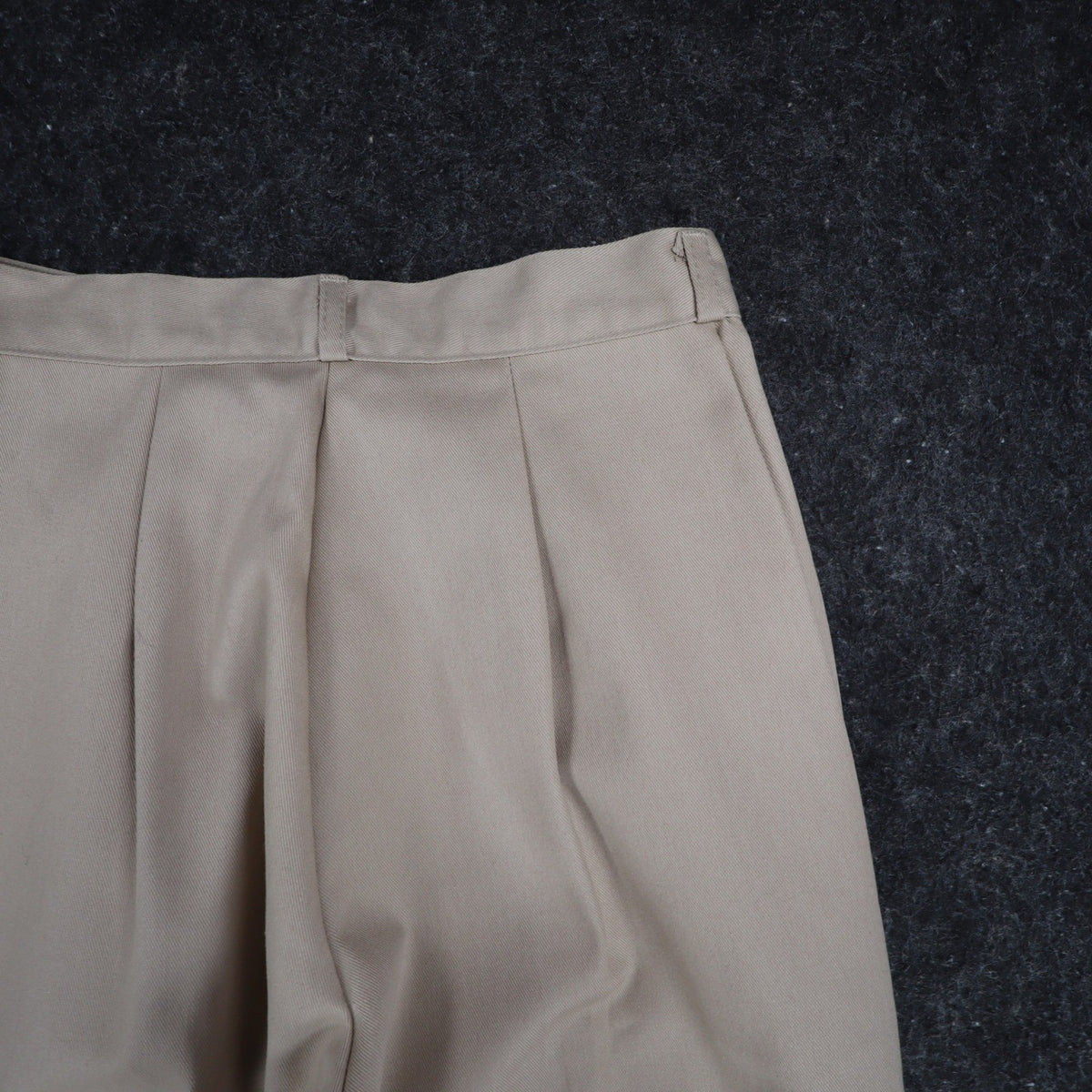 Vintage 90s High Rise Pleated Trousers Womens 11/12 Beige Wide Leg Made in USA - take2supply