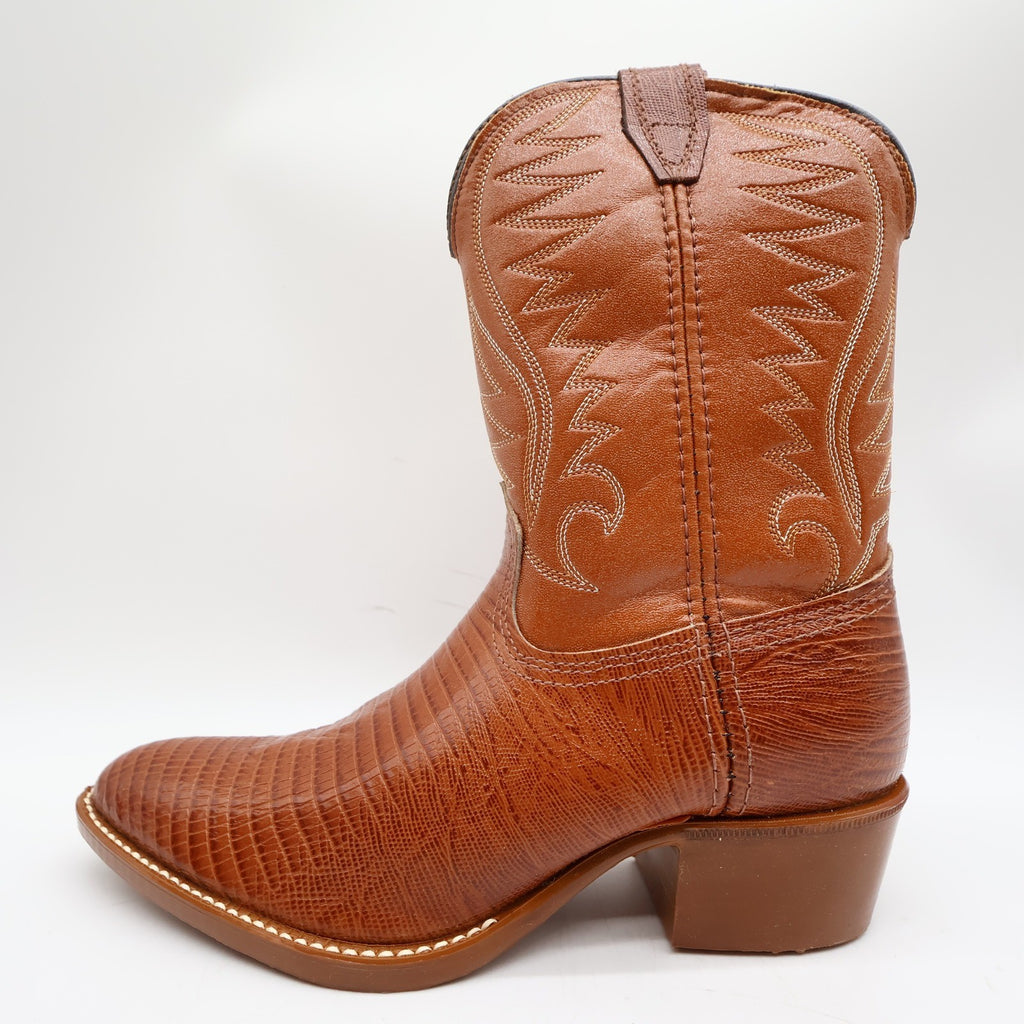 Acme Vintage Western Cowboy Boots Kids 2.5 D Brown Leather Deadstock NWT - take2supply