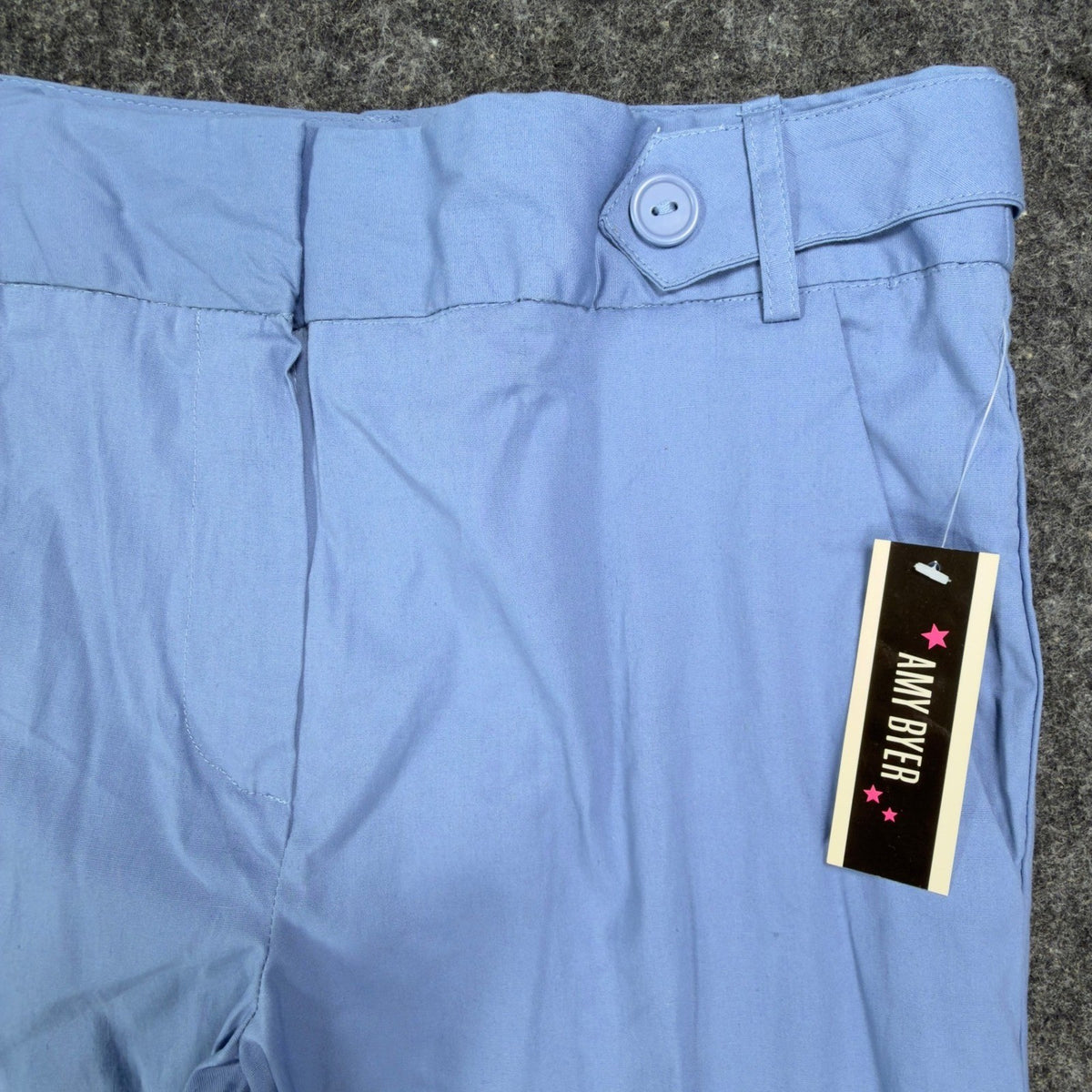 Amy Byer Y2K Capri Pants Girls 16 Blue Cotton Blend NWT Deadstock - take2supply