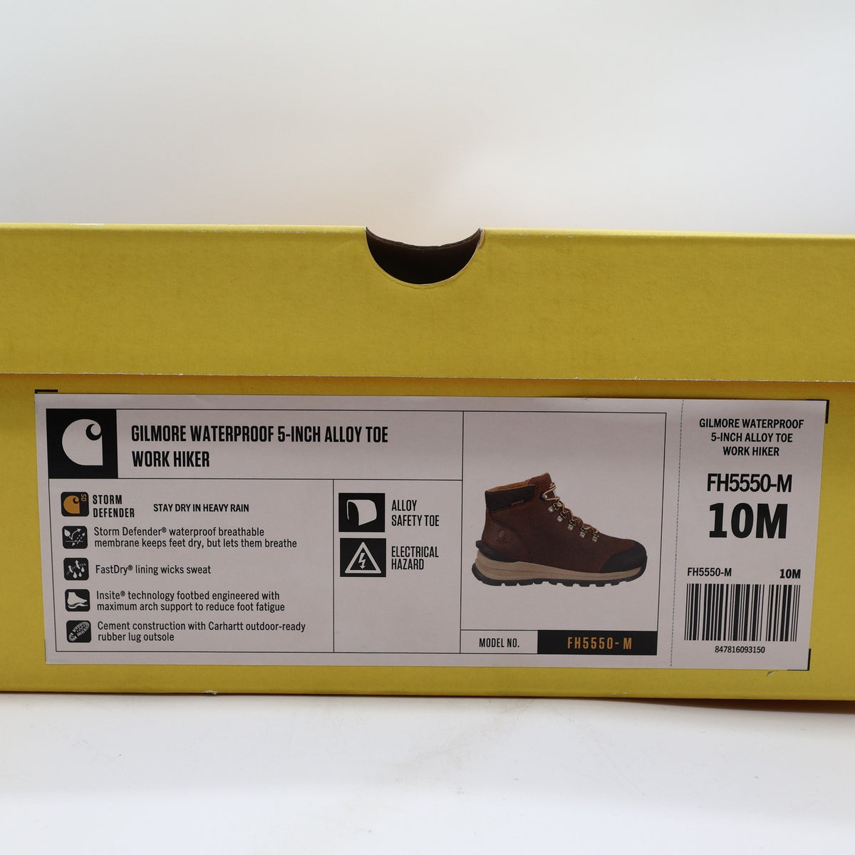 Carhartt Gilmore Work Boots Mens 10 M Brown Leather Alloy Toe Waterproof NWT - take2supply