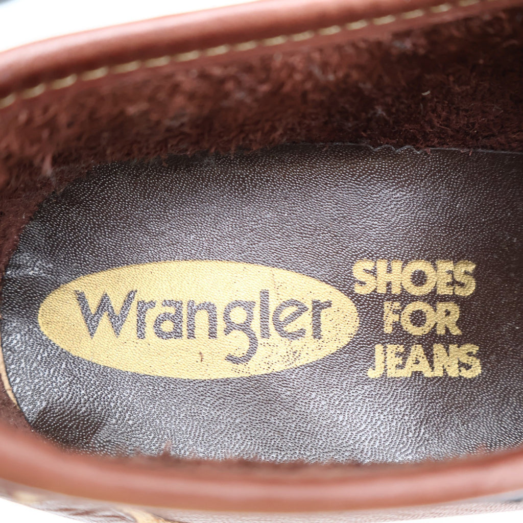 Wrangler Loafers Mens 8 M Vintage Brown Leather Deadstock Moccasin Toe 96-5527 - take2supply