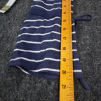Erin London Womens L Navy White Striped Zip Hoodie Bell Sleeve Pockets NWT - take2supply