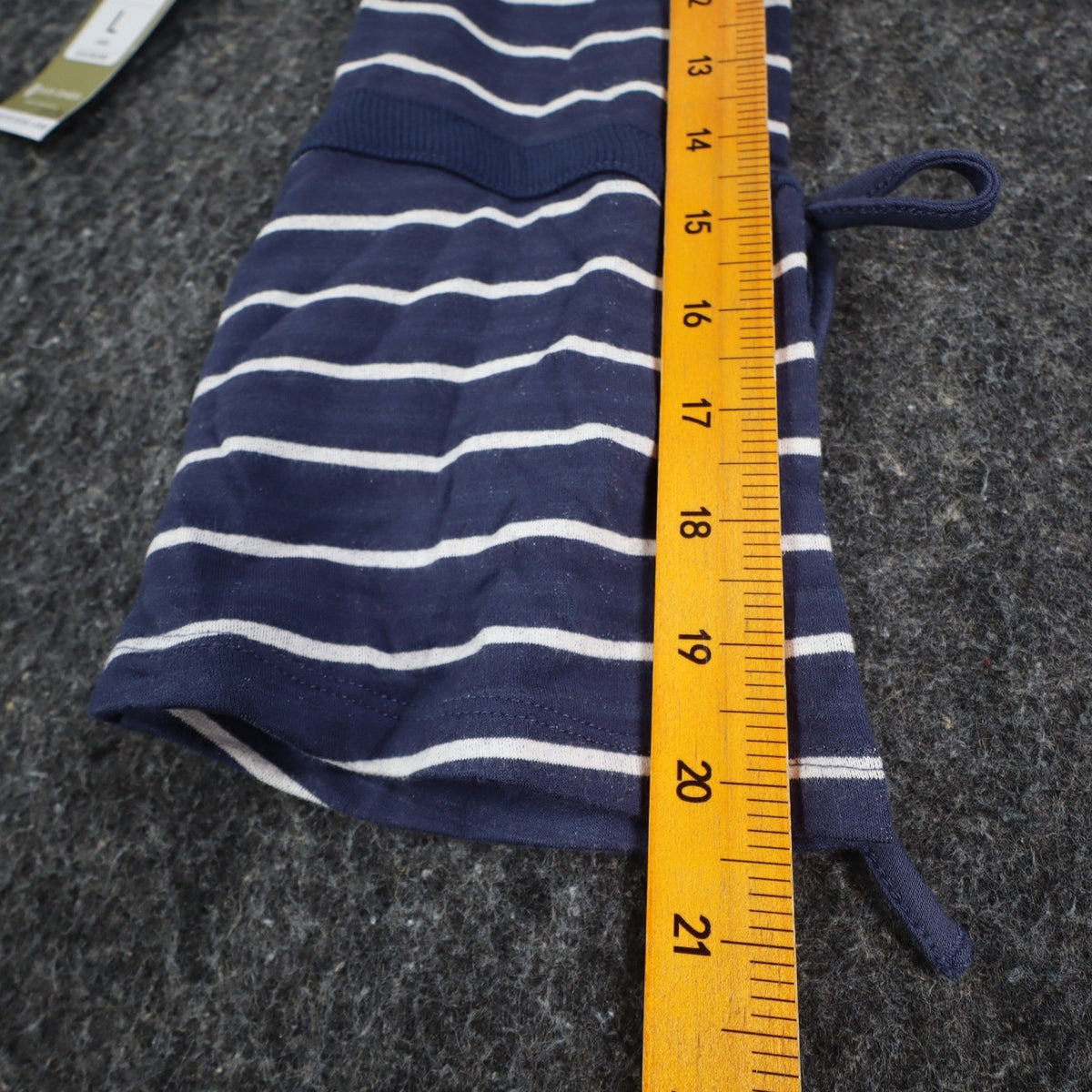 Erin London Womens L Navy White Striped Zip Hoodie Bell Sleeve Pockets NWT - take2supply