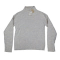 Hem & Thread Mock Neck Sweater Womens Small Cream Textured Checkerboard Knit NEW - take2supply