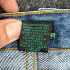 John Deere Y2K Carpenter Denim Shorts Boys 14 Blue Stone Wash NWT - take2supply
