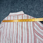 Turtle Bax Vintage 70s Striped Button Down Shirt Boys 15-16 Red White NWT - take2supply