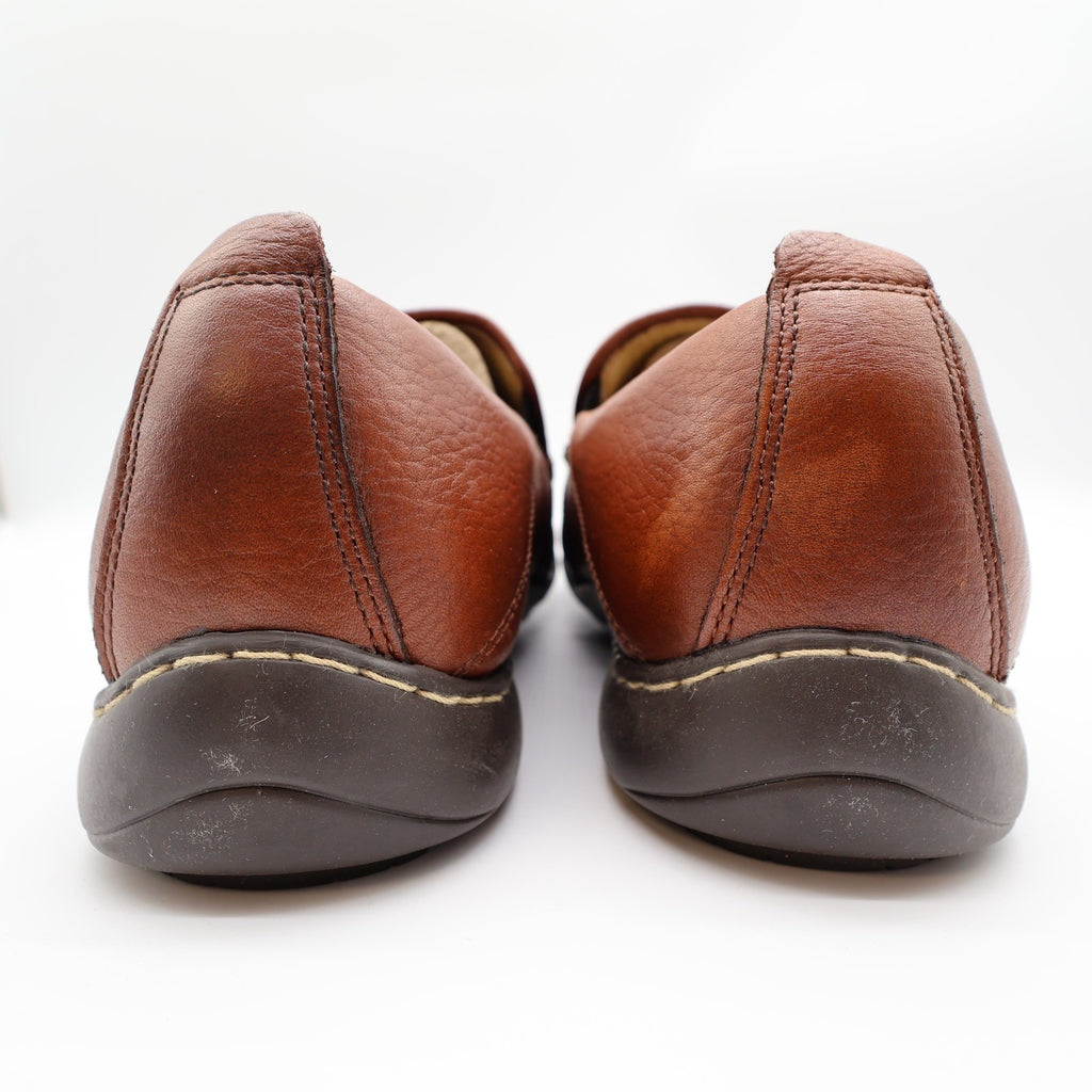 Hush Puppies GT Mens 10.5 M Red Brown Leather Slip On Loafers H12466 Shoes - take2supply