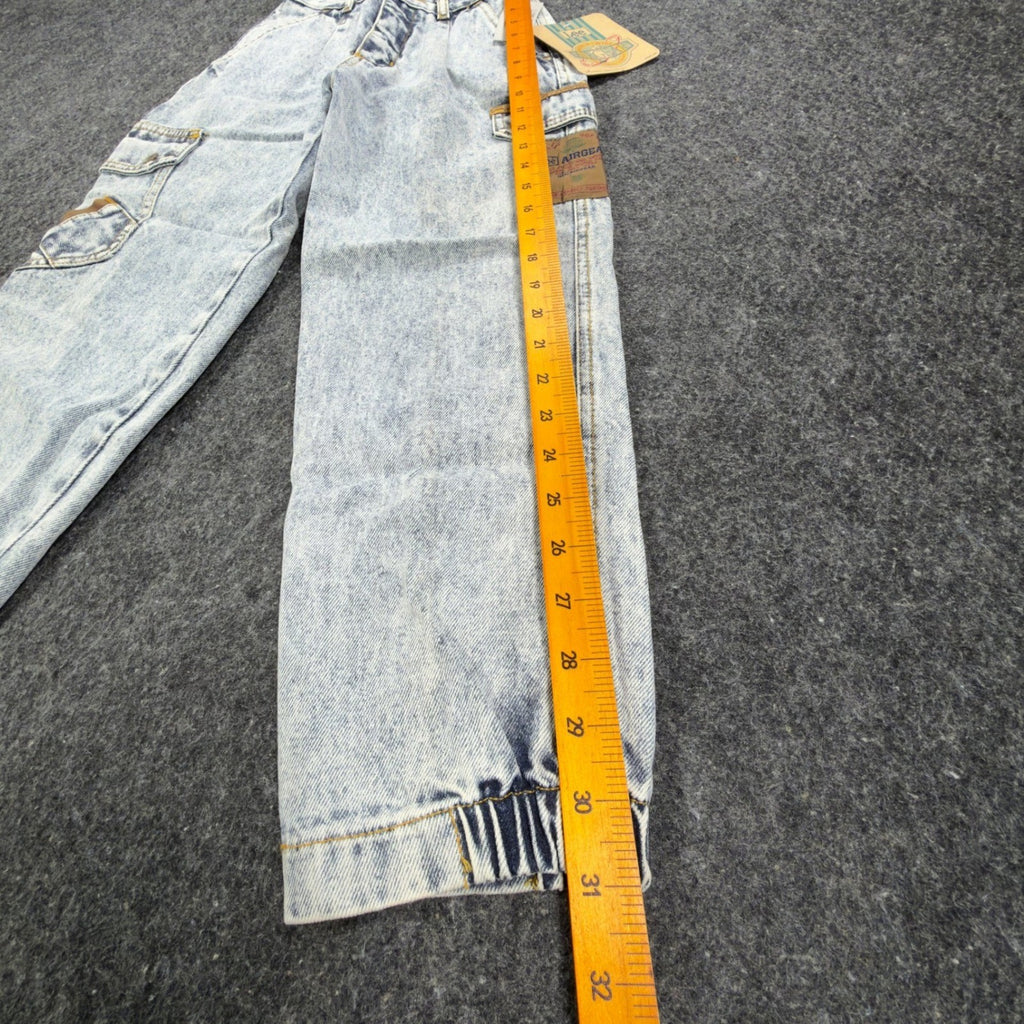 Lee Vintage 90s Airgear Commando Loose Fit Jeans Boys 8 Snow Frost NWT C487 - take2supply