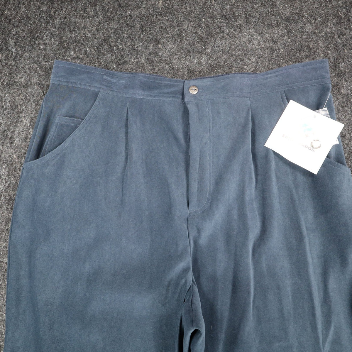 Erin London Corduroy Pants Womens XL Silverado Blue Pleated Straight Leg NWT - take2supply