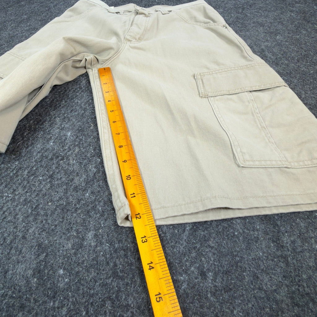 Lee Dungarees Cargo Shorts Mens 29 Khaki Cotton Relaxed Vintage 90s Made in USA - take2supply