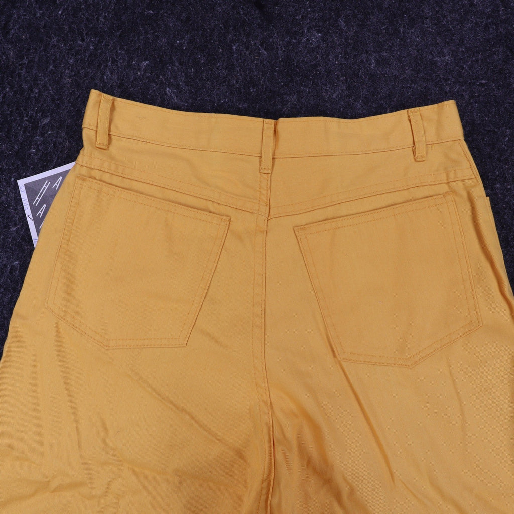 Hang Ten Vintage Shorts Womens 11/12 Yellow Cotton High Rise Made in USA NWT - take2supply