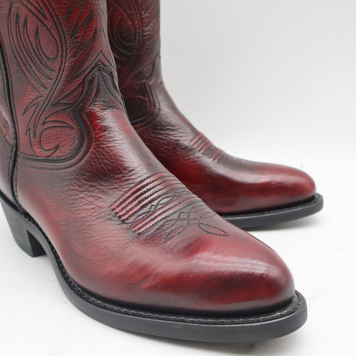 Durango Cowboy Boots Mens 8 D Vintage 2005 Black Cherry Leather Western SW4225 - take2supply