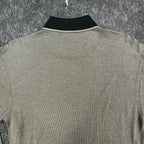 Winner Mate Vintage 90s Knit Polo Shirt Mens M Tan Black Mercerized Cotton NWT - take2supply