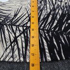 Erin London Cardigan Small Black Cream Palm Leaf Ruched Sleeve Open Front NWT - take2supply