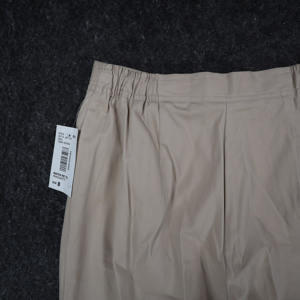 N Touch Dress Pants Womens 8 Khaki Beige Stretch Cotton Straight Leg New NWT - take2supply