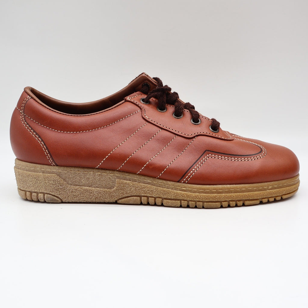 Walker Adirondack Oxford Shoes Mens 7.5 D Vintage Brown Leather Made in USA NOS - take2supply