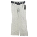 my michelle Y2K Wide Leg Trousers Womens 9 Gray Linen Cotton NWT C704 - take2supply