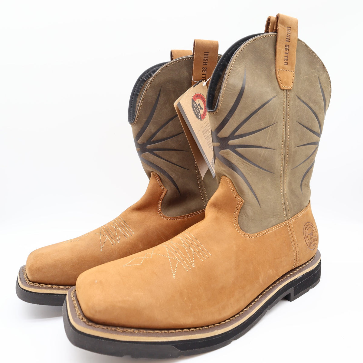 Irish Setter Red Wing Mens 13 D Walker Leather Soft Toe Pull On Work Boots 83937 - take2supply