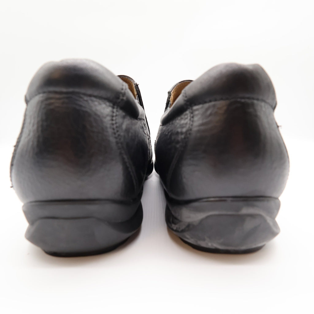 Hush Puppies Santiago Men 12 Black Leather Slip On Loafer Shoes H100530 Bounce - take2supply