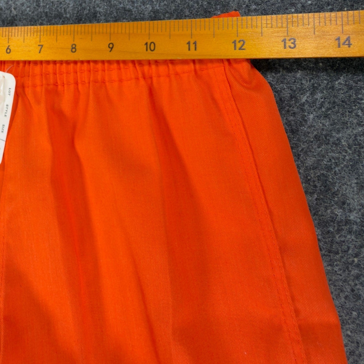 Fruit of the Loom Vintage 70s Gym Shorts Mens 28-30 Orange Deadstock NWT - take2supply