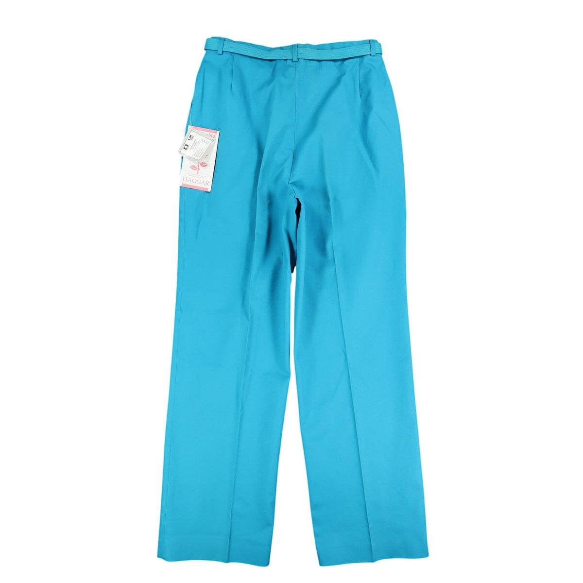 Haggar Classics Pants Womens 20 Turquoise Pleated Belted USA NWT Deadstock - take2supply