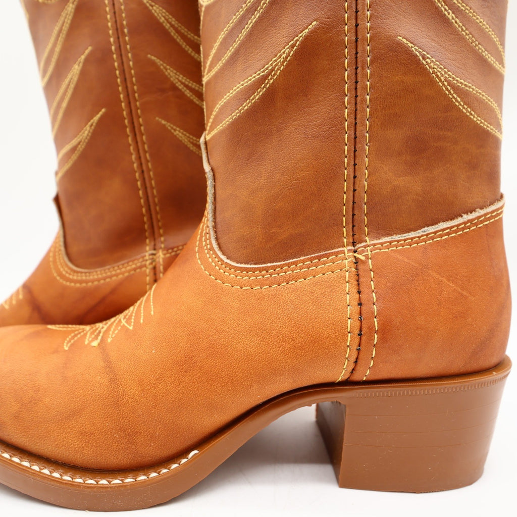 Acme Vintage Cowboy Boots Kids 3.5 D Russet Driftwood Leather New In Box - take2supply