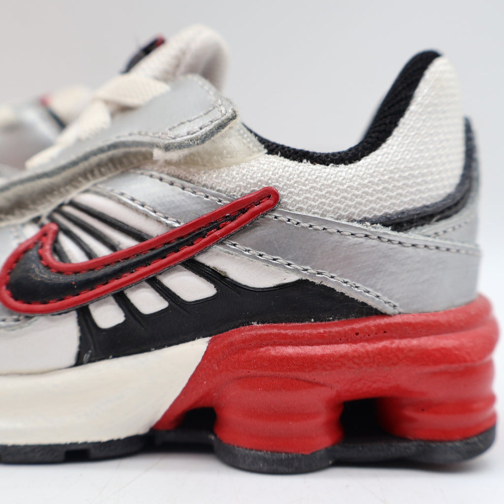 Nike Shox Turbo 8 TD Toddler 4.5C 2008 Silver Red Running Shoes 344934-101 - take2supply
