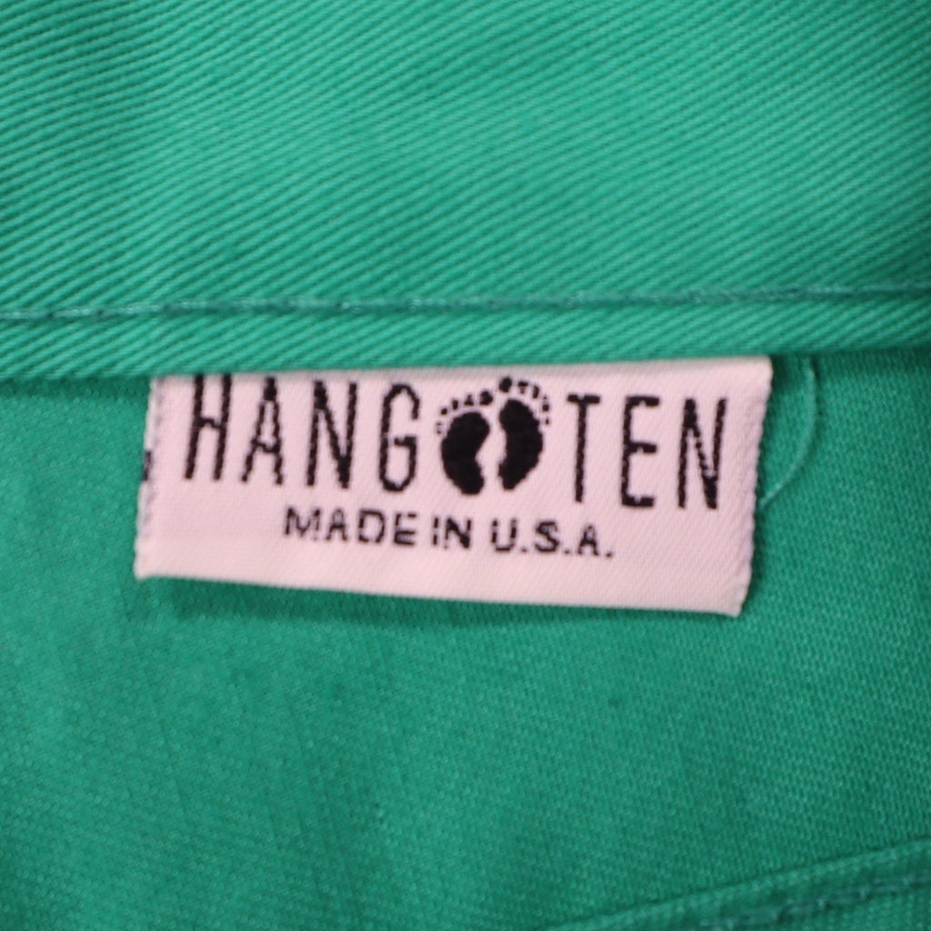 Hang Ten Vintage Shorts Womens 9/10 80s Green Cotton High Waist Made in USA NOS - take2supply