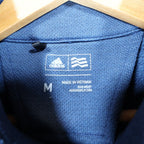 Adidas Quarter Zip Pullover Mens Medium Blue Excellent Textured Chest Pocket - take2supply