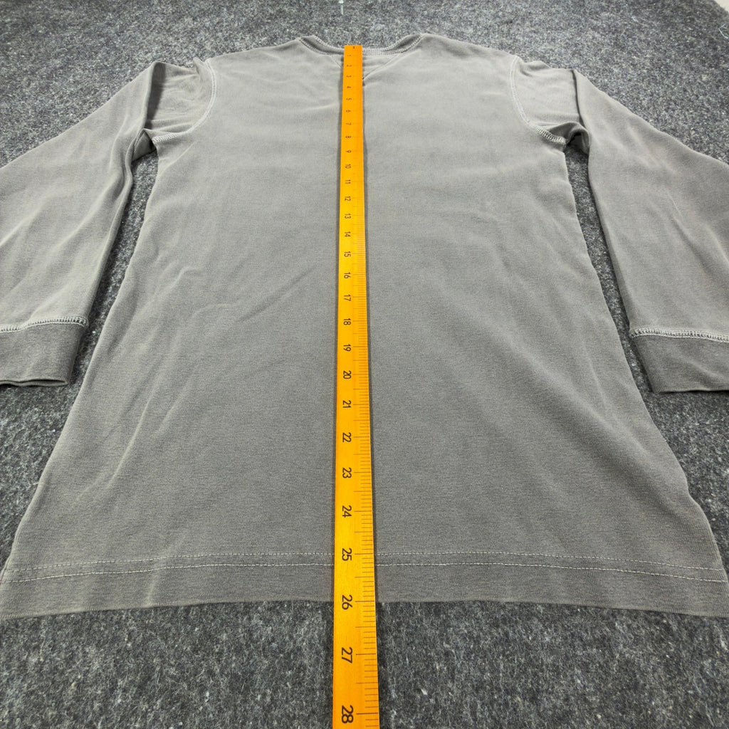 Tommy Hilfiger Y2K Henley Shirt Boy L Gray Cotton Long Sleeve NWT C467 - take2supply