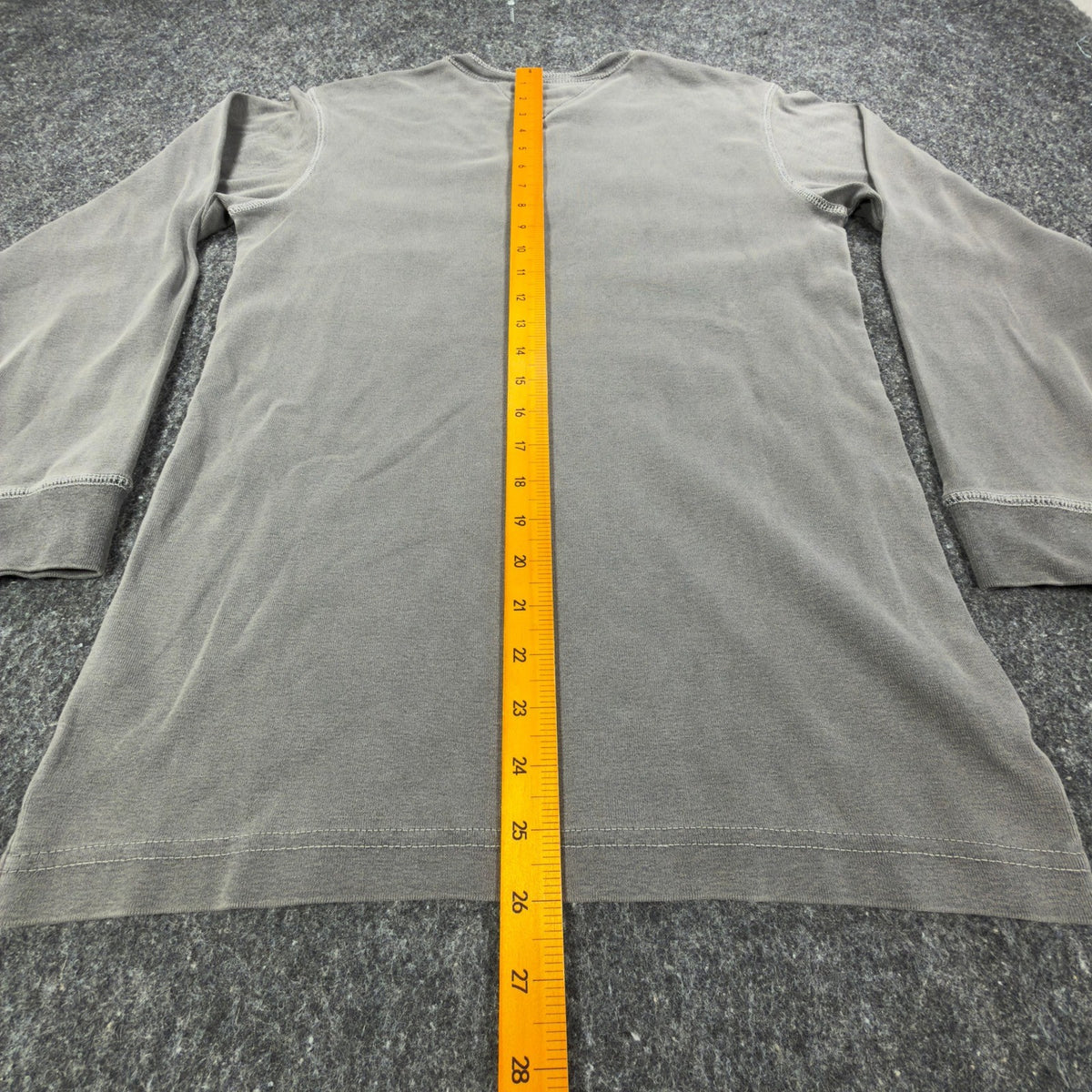 Tommy Hilfiger Y2K Henley Shirt Boy L Gray Cotton Long Sleeve NWT C467 - take2supply