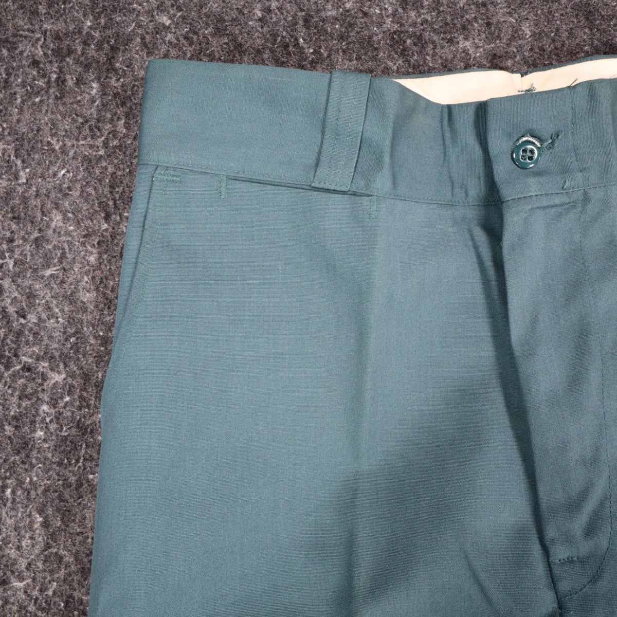 Montgomery Ward Work Pants Mens 32x28 Vintage 70s Teal Green Fortrel Deadstock - take2supply