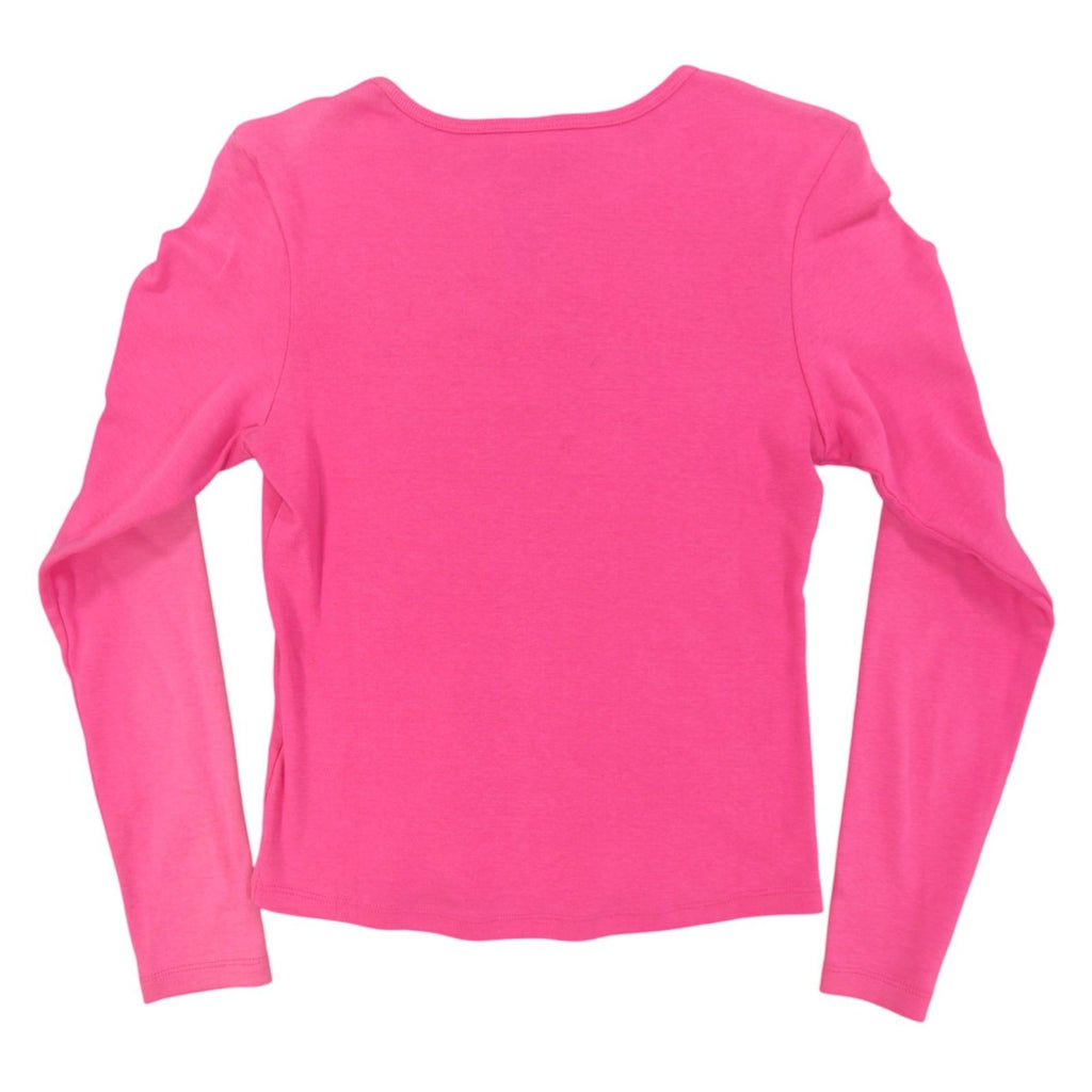Tommy Hilfiger Y2K Lace Up Top Girls Large Pink Cotton NWT Vintage 2000s - take2supply