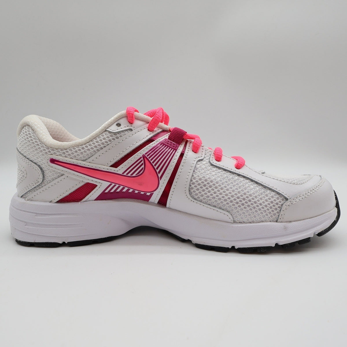 Nike Dart 10 Womens 7.5 Running Shoes White Pink Metallic Silver 580427-100 - take2supply