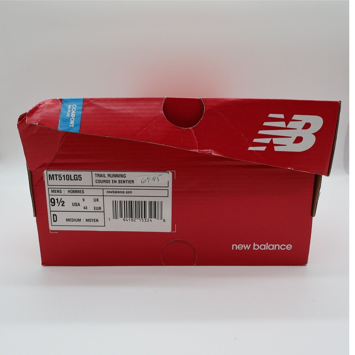 New Balance 510v5 Trail Running Shoes Mens 9.5 Grey MT510LG5 All Terrain - take2supply