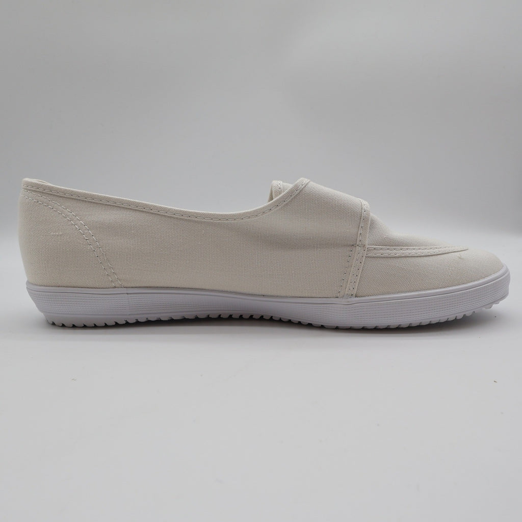 Grasshoppers Skipjack II Women 10 White Canvas Hook Loop Slip On Sneaker EF20000 - take2supply