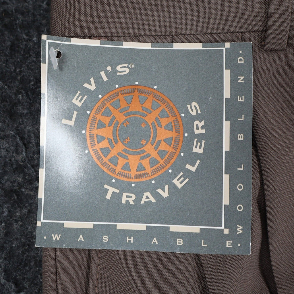 Levi's Action Slacks Pants Mens 34x29 Vintage 80s Deadstock Pleated Taupe Brown - take2supply