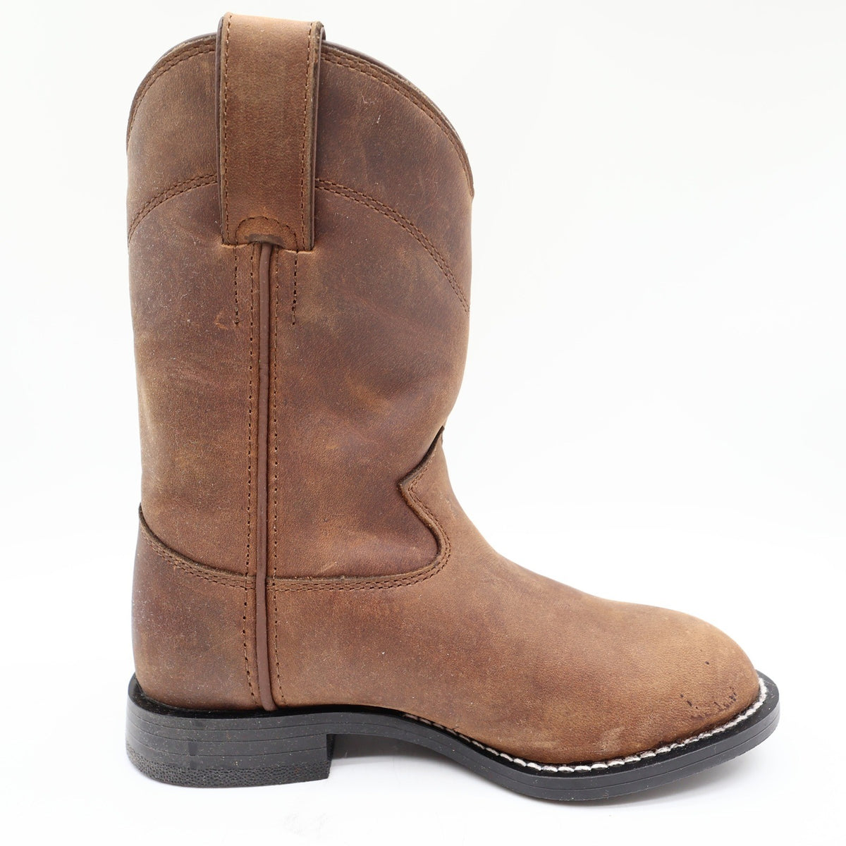 Justin 3410C Kids Western Boots 11D Brown Leather NWT Deadstock Cowboy - take2supply